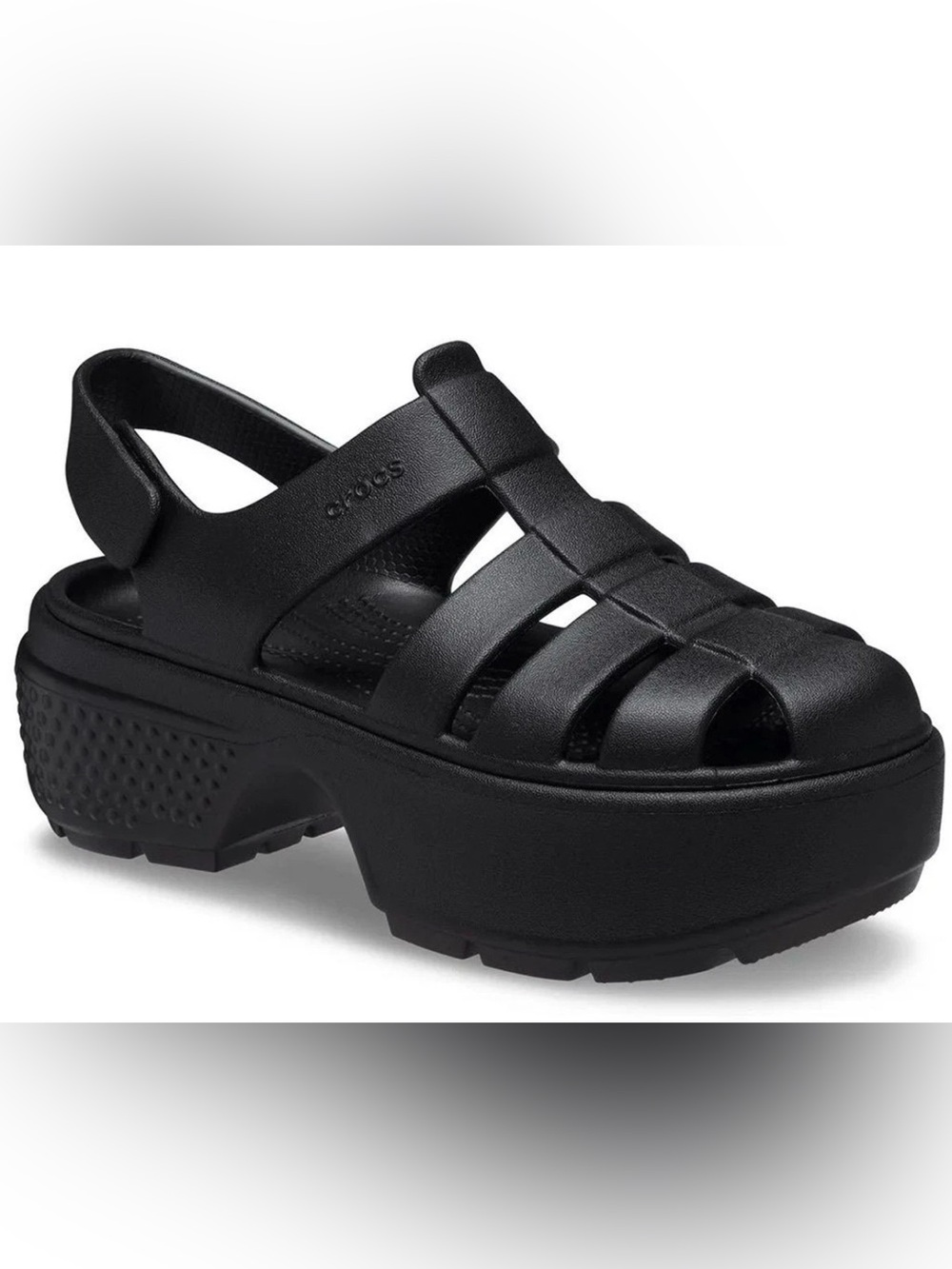 NWT Crocs Stomp Fisherman Sandal Black Size Women's 7